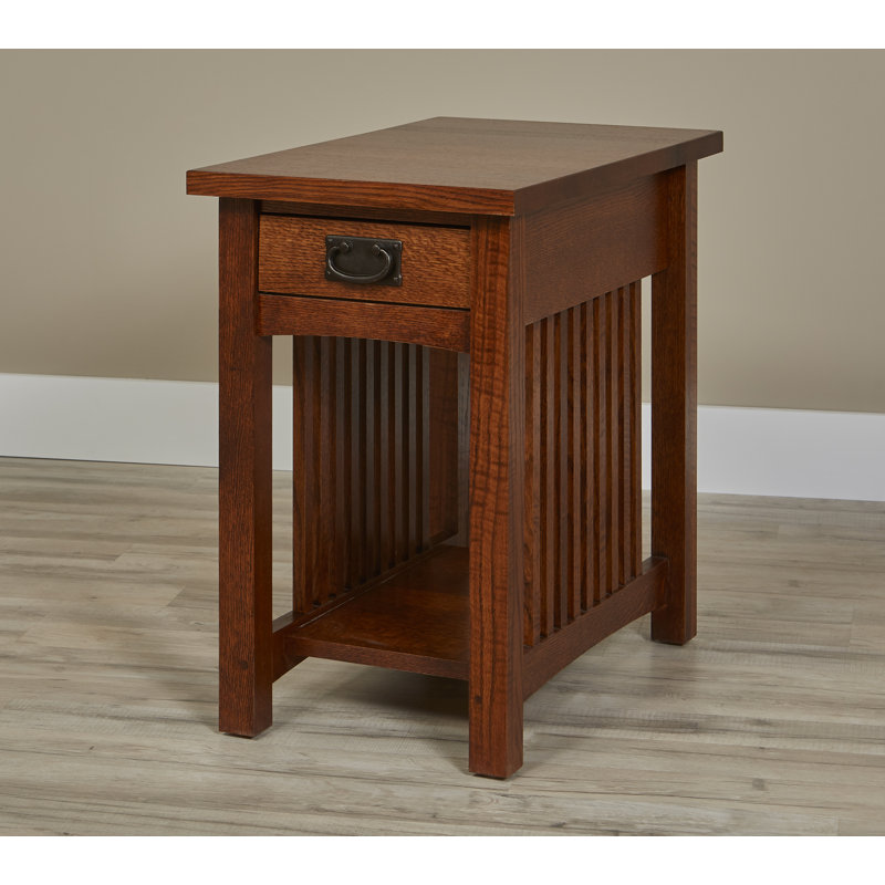 Millwood Pines Linnea Solid Wood End Table with Storage Wayfair